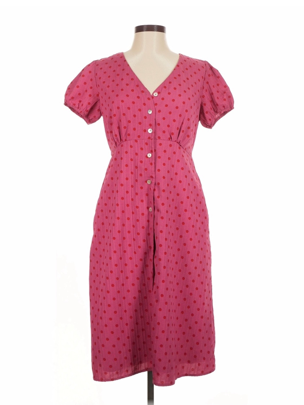ModCloth Pink Polka Dot Dress Medium